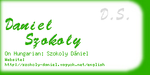 daniel szokoly business card